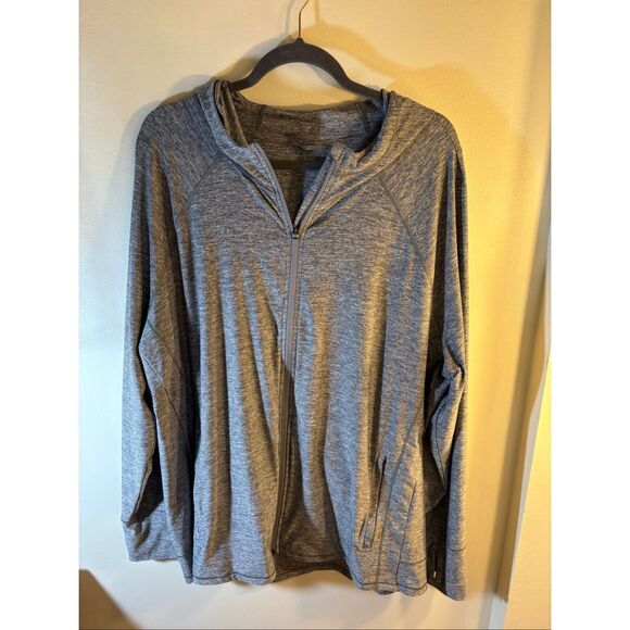 Athleta Gray Lightweight Hoodie - Picture 1 of 3